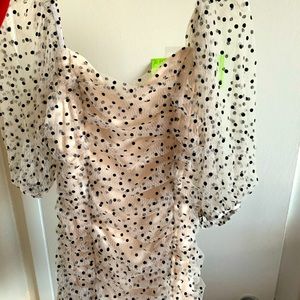 Cream/offwhite Polka Dot Dress